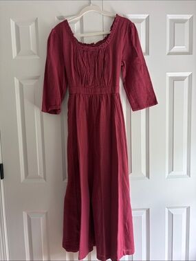 April Cornell Long Maxi Dress in Deep Rose